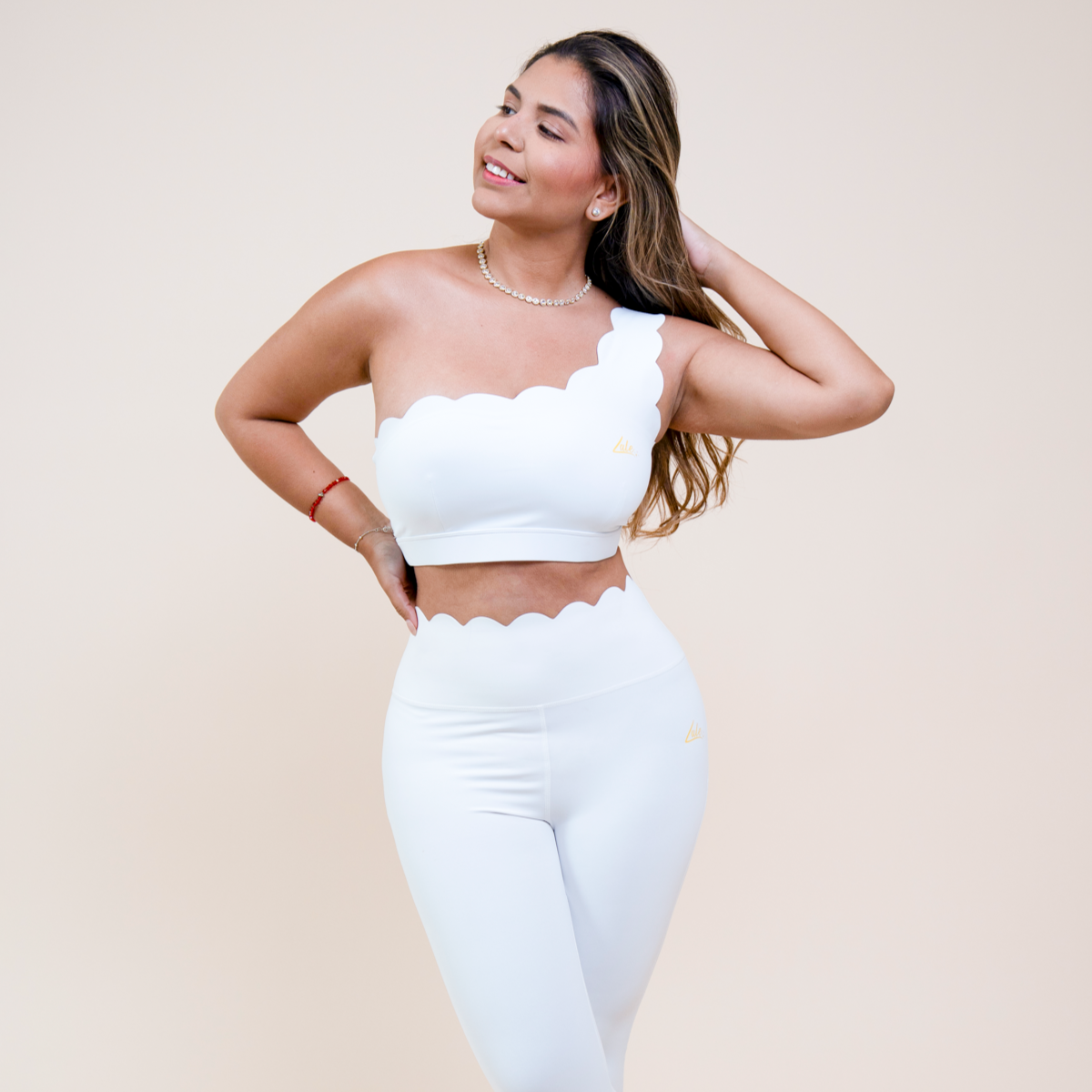 Conjunto moldeador festoneado sin costuras: 2 piezas para entrenar y estar en casa