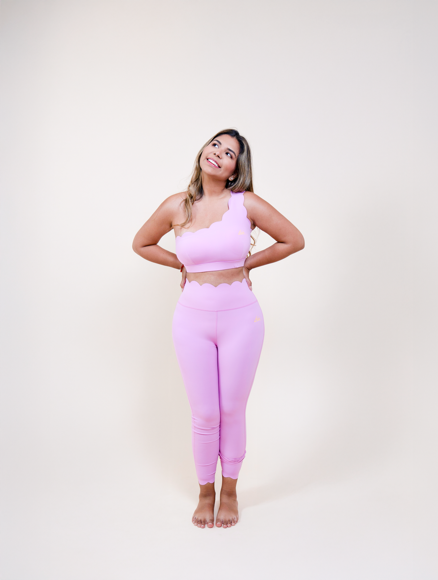 Conjunto moldeador festoneado sin costuras: 2 piezas para entrenar y estar en casa