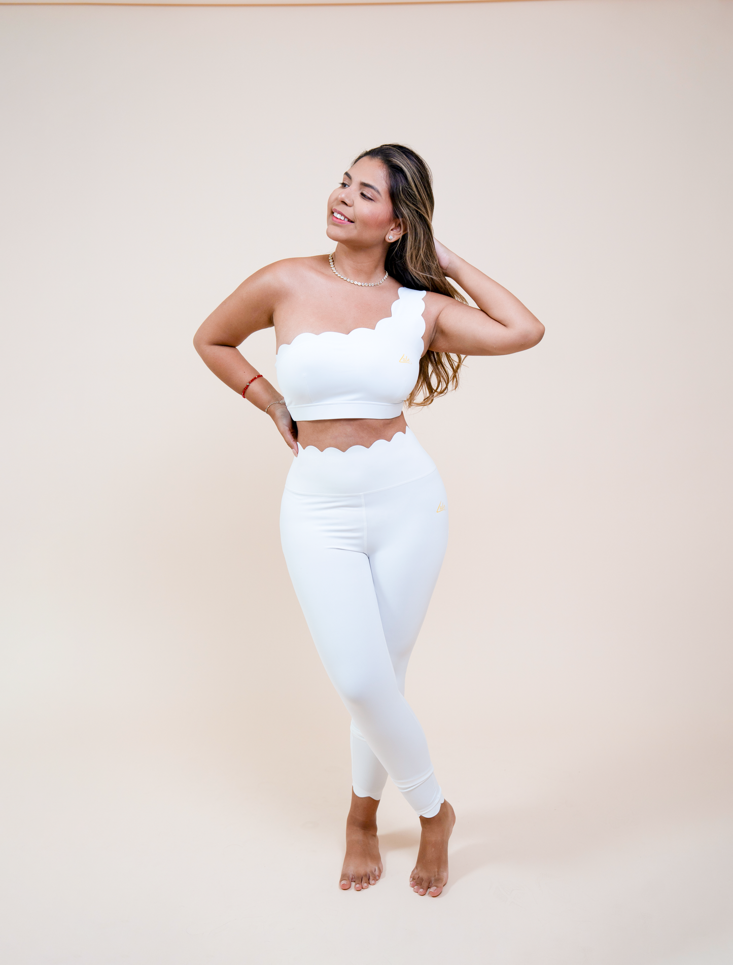 Conjunto moldeador festoneado sin costuras: 2 piezas para entrenar y estar en casa