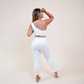 Conjunto moldeador festoneado sin costuras: 2 piezas para entrenar y estar en casa